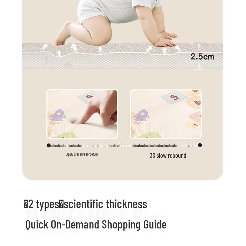 HANDUNYOU Baby Crawling Mat - Forest Park & Magic Track