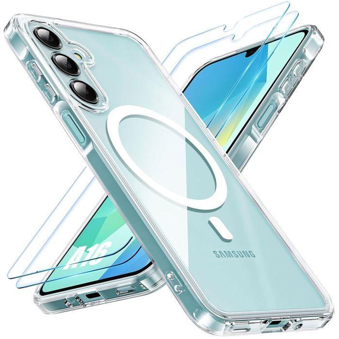 Protective Case - BOOLING® - Samsung Galaxy A16 4G/5G - Transparent - Shockproof - 2 Tempered Glass
