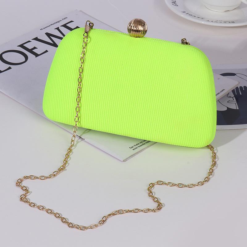 

Новая знаменитость флуоресцентный зеленый ужин тренд банкетный высококачественный платье рука вечерняя цепочка сумка флуоресцентный зеленый