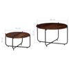 VidaXL 2x Table Basse Bois de Sesham Massif Table de Salon Console Canapé 246015