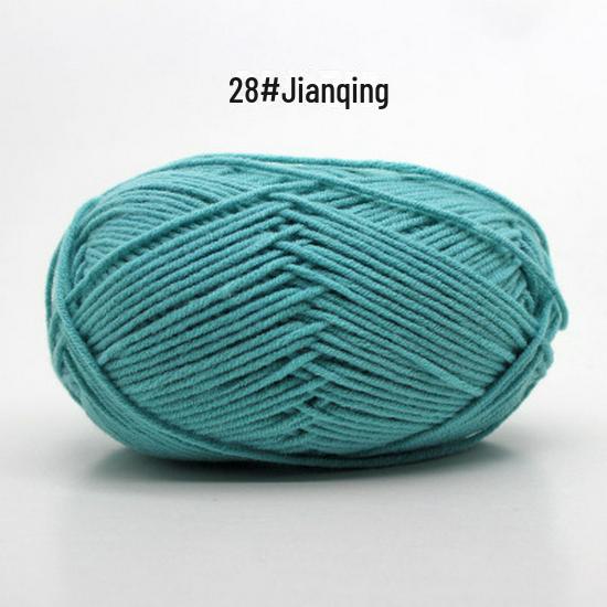 Fir de Bumbac Pieptănat cu 4 Fire pentru Căciulă și Fular Tricotate Manual pentru Bebeluși