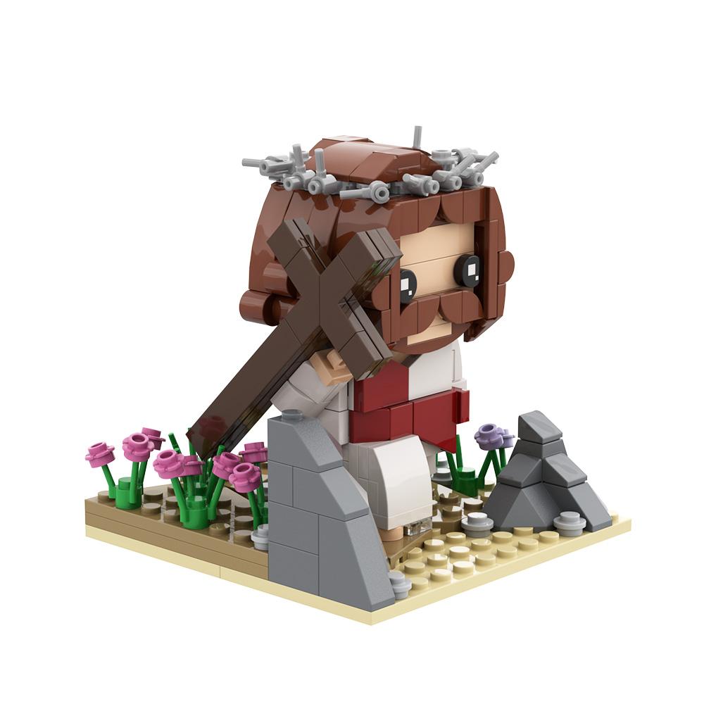 Gobricks MOC Christianity God Shepherd Jesus Bricks Crucifixion of Jesus Rode the Donkey into Jerusalem Building Blocks Toy Gift