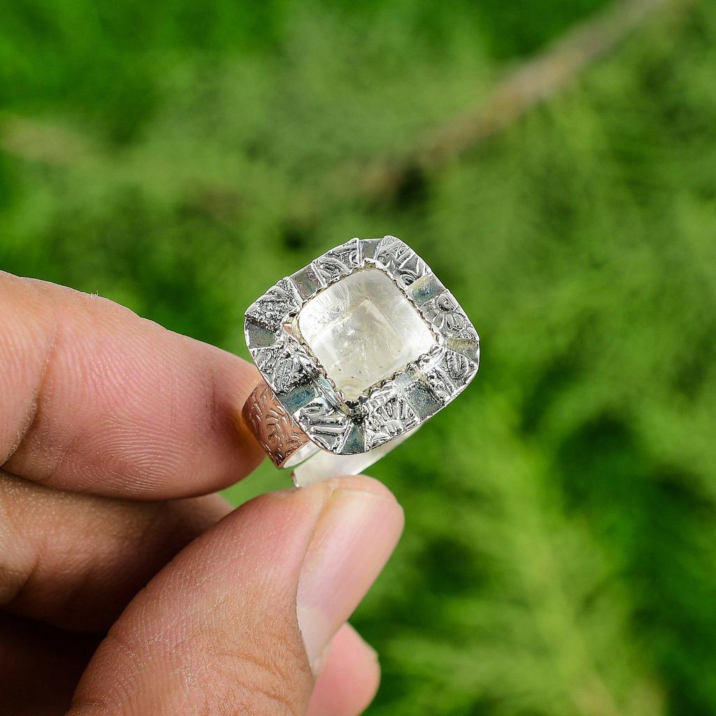 Thanks Giving Day Deal Moonstone Stone Stackable Sister Ring 925 Sterling Silver