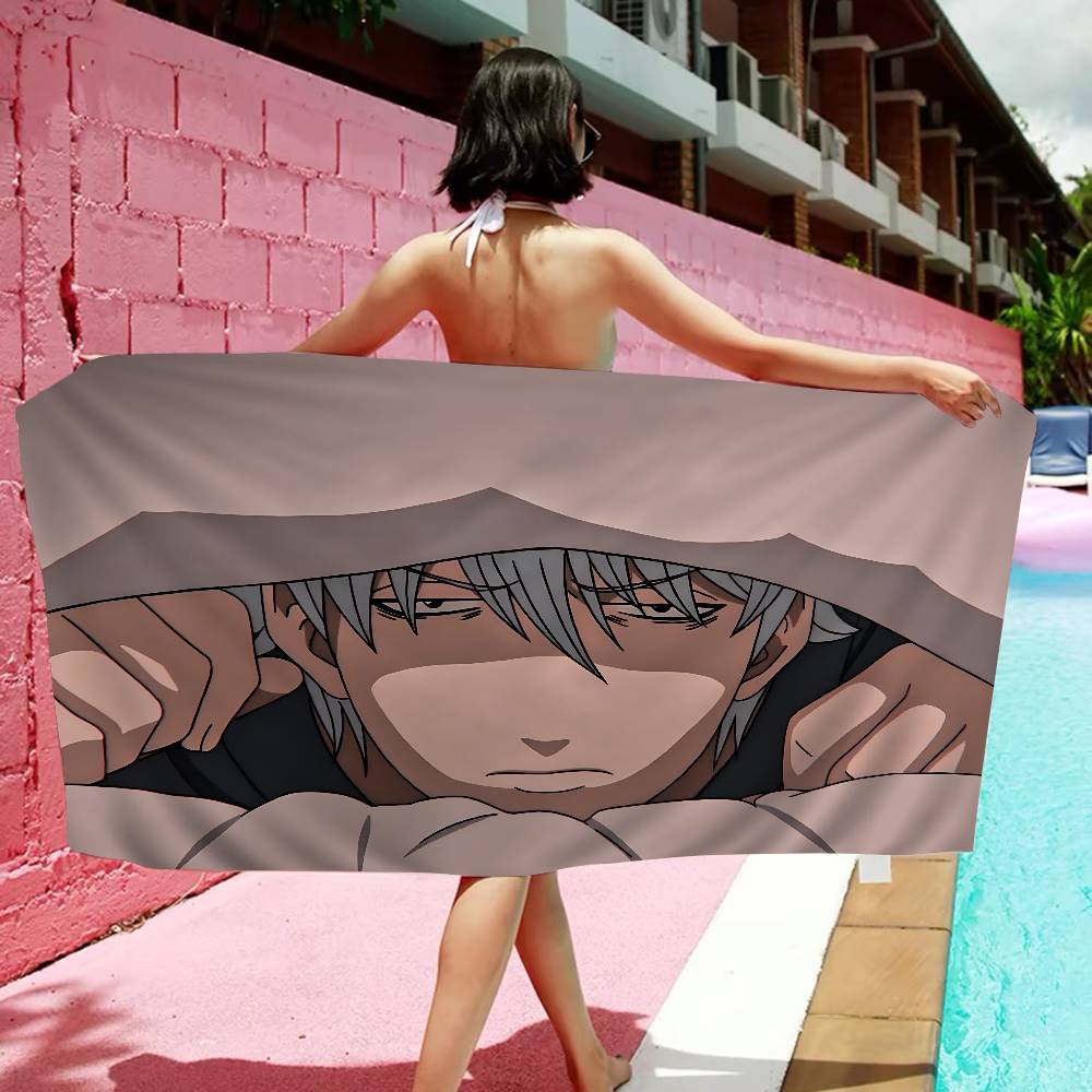 Funny Japanese GINTAMA Microfiber Beach Towel Absorbent Quick dry Soft Yoga Swimming Resort Mountain Climbing Towel