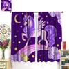 Purple Unicorn Curtains Girls Fantasy Mystery Fairytale Clouds Stars Magic Unicorns Window Drapes Kids Nursery Made Of Polyester