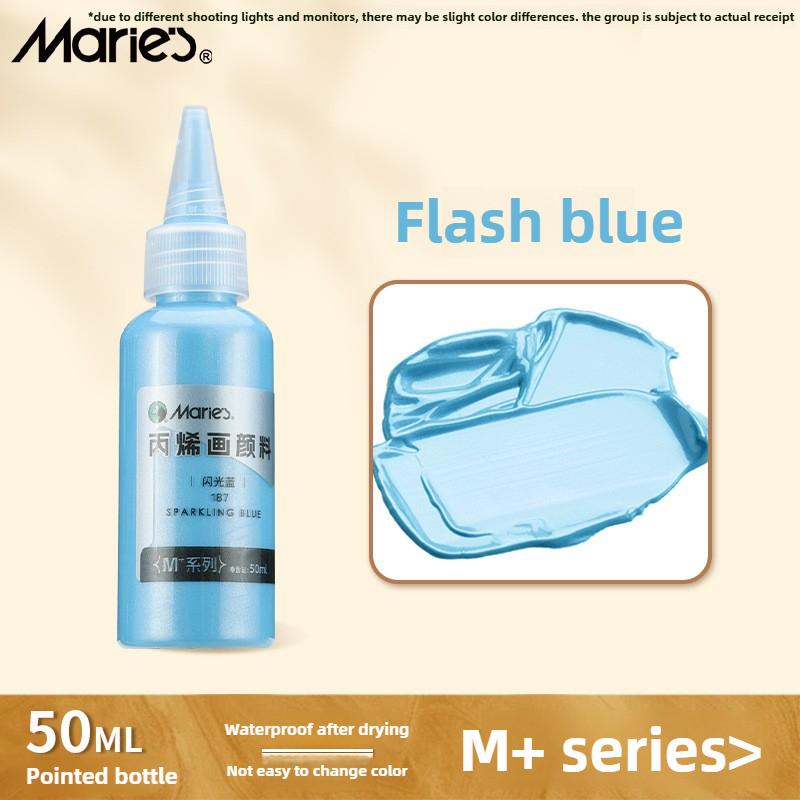 Marie 25 Colori 50ml Pittura Acrilica Metallica Pigmenti Ricchi Brillanti Perlescenti con Flacone Materiale Scolastico Cancelleria