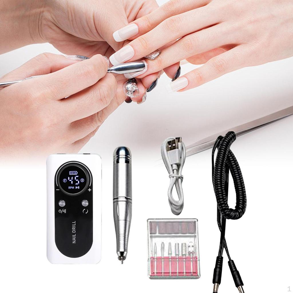 Electric Nail Drill Machine Manicure Pedicure Kits, Professional Compact Portable for