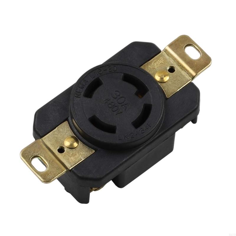2Pcs 30R Locking Power Connector 480 30Amp Strong Generator Port for Heavy Duty Generator Applications M4YD