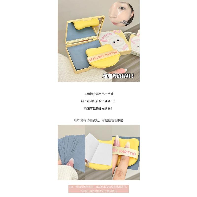 Portable Blotting Paper With Mirror Cute Oil Control For Summer Oily Skin