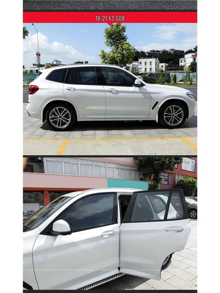 Black Window Trim & Door Frame Strip for BMW 3, 5 Series, X3, X5, X6 - Decorative Black Warrior Edition.