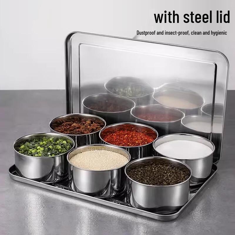 Stainless Steel Divided Seasoning Container