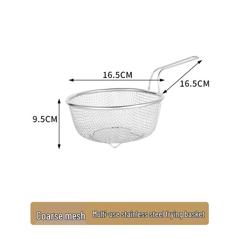 Stainless Steel Multi-Purpose Mesh Fry Basket & Strainer