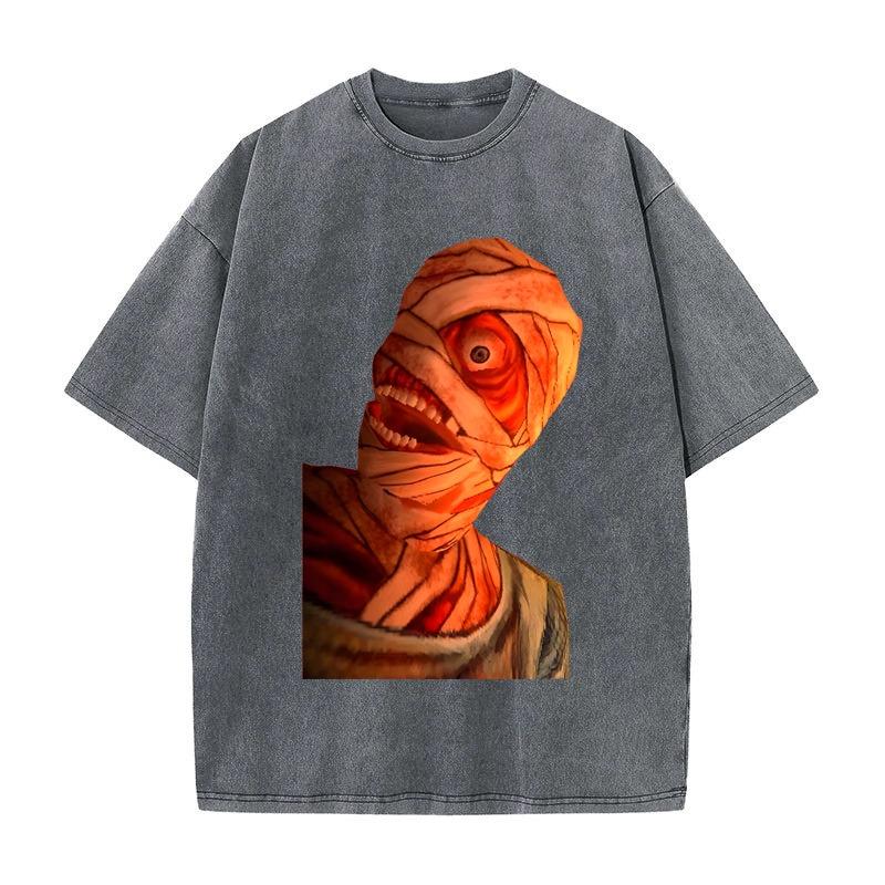 

Mouthwashing Graphic Tshirt Retro Hip Hop Fashion T-shirt Men Women Short Sleeve Clothes Cotton Oversized T Shirt Washed Tees S