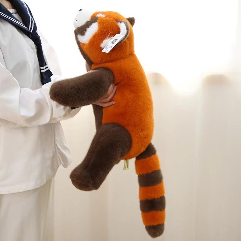 Kleine Waschbär-Plüschtierpuppe, süße rote Pandapuppe