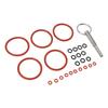 25PCS Kaffeemaschine Dichtungssatz Silikon O Loop Ersatz mit Reparaturwerkzeug für Kaffee Mac