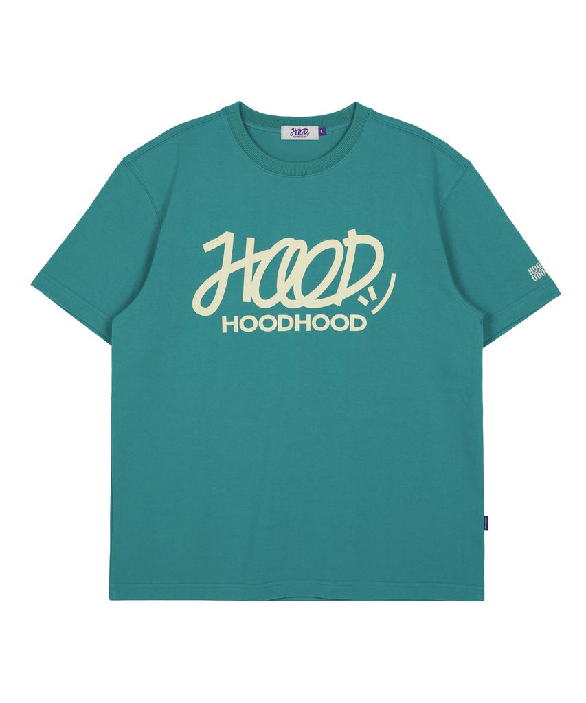 HOODHOOD Signature Logo Short Sleeve T-Shirt Teal
