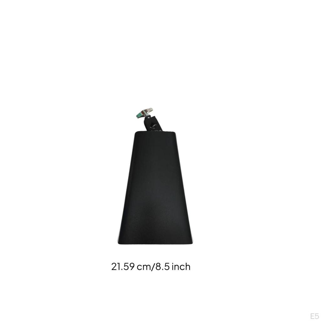 Cowbell with Clamp Metal Drum Trapezoid Percussion Accessory for Drummers, Percussionists,
