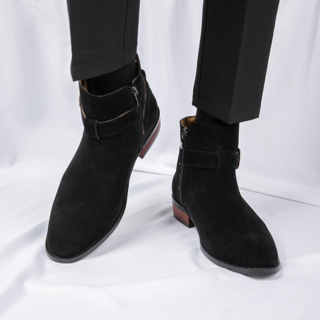 Fashion 2025 New Men's Ankle Boots Fashion Comfortable Leather Botas Classic Outdoor Motorcycle Boots Non-Slip Male Walking Footwear