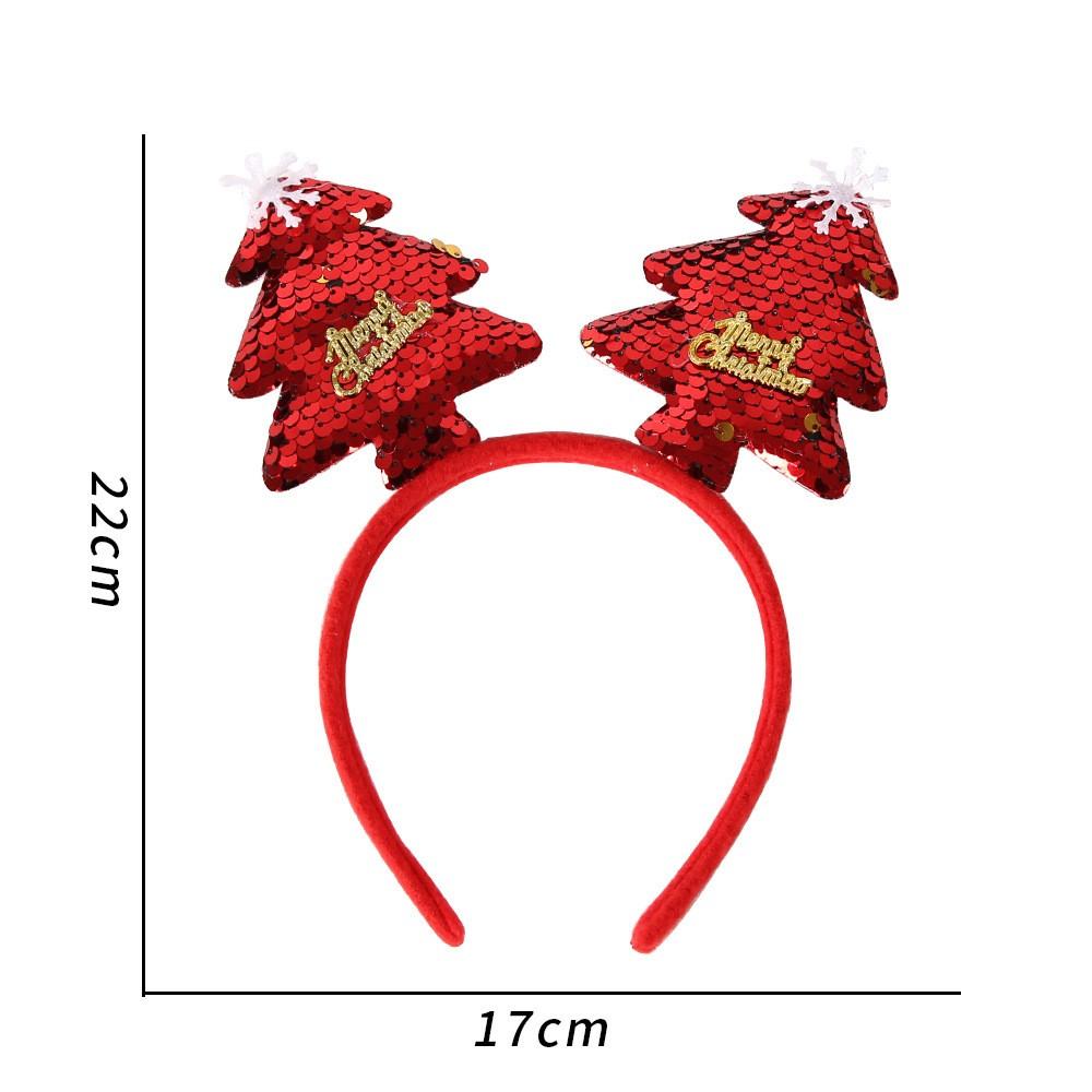 Christmas Festival Dress Headband for Children Adult Elk Antlers Star Santa Claus Birthday Party New Year Headwear Gift for Kids