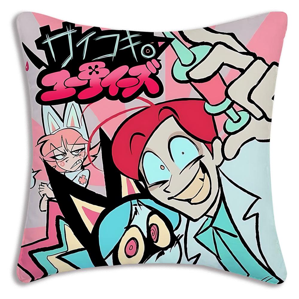 Anime P-Psychocuties Pillow Covers Cartoon Sofa Decorative Home Double-sided Printing Short Plush Cute Cushion Cover