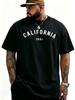 1991 California Print Unisex T-Shirt for Men - Soft Straps, Casual Sports Crew Neck Short Sleeve Top, Machine Washable Regular Fit, Plus Size