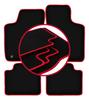 Velour Floor Mats with Red Edge For: Opel Corsa B Hatchback (1993-2001)