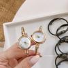 Luxusmode Damen Goldene Uhr Drahtarmband Anhänger Edelstahl Retro Damen Quarz Armbanduhr Kleine Uhr Lässige Uhren