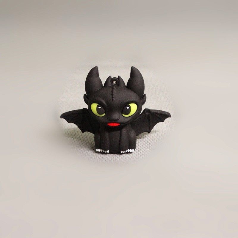 Dragon Taming Master Anime Cartoon Dragon Taming Night Shadow Light White Shadow Toothless Boy Small Ornament Doll Handmade