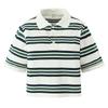 Spring New Collection Women's Clothing European and American Style Fashionable Versatile Celebrity Style Horizontal Striped Polo Short-Sleeve T-Shirt