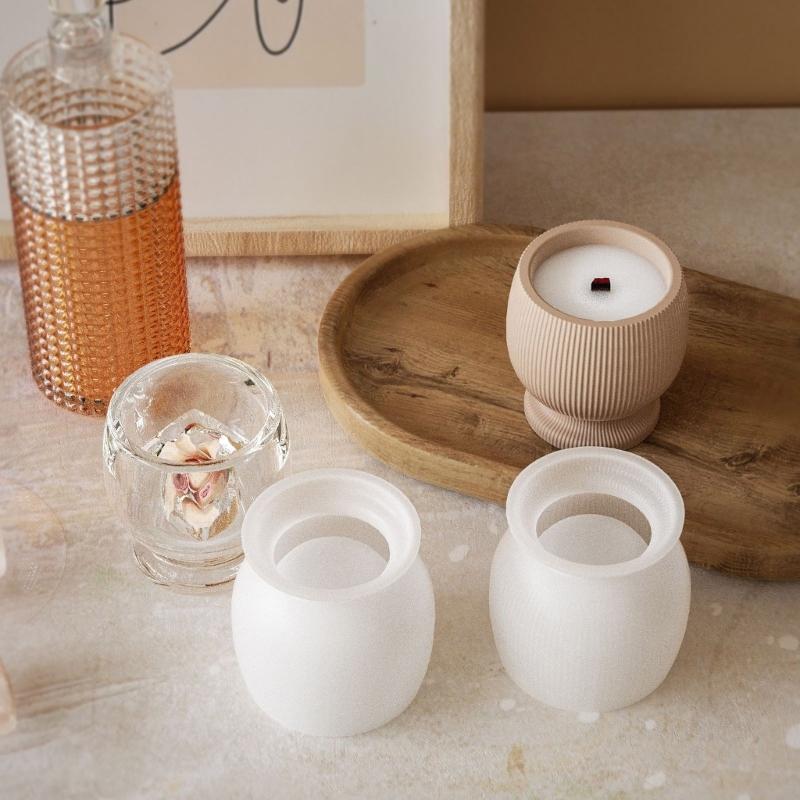 Multipurpose Sturdy Silicone Goblet Candle Holder Mould Set Portable for Resin Plaster Craft Supplies Assorted Sizes