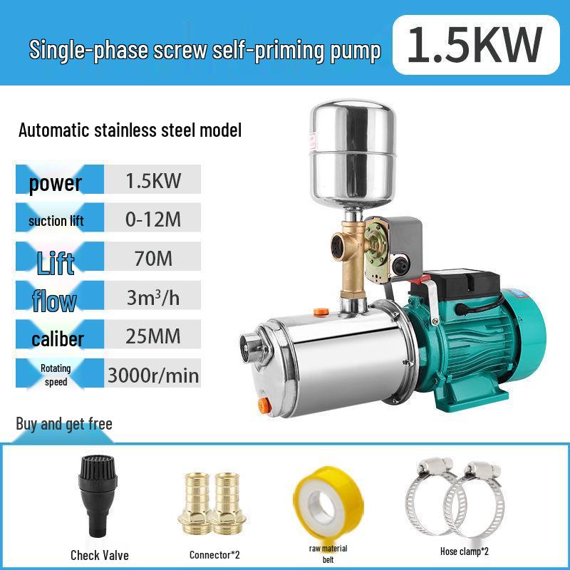 220V Automatische selbstansaugende Haushaltswasserpumpe - Hochdruck Brunnen- und Druckerhöhungspumpe