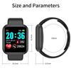 Y68 Smartwatch Heart Rate Monitor Fitness Activity Tracker Smartwatch for Sleep Monitoring Remote Photo Taking Black