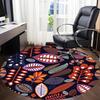 1pc Leaf Pattern Office Round Area Rug,  Mat Suitable For Office, Under Office Chairs Bedroom Living Room Home Decor, Room Deco