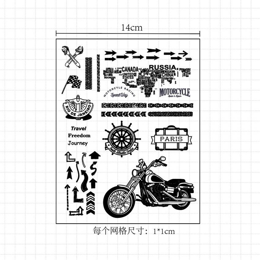 Bus Car Plane Transparent Silicone Clear Stamps for Seal DIY Scrapbooking Photo Album Decor Art Motorcycle Bike Ship Traffic