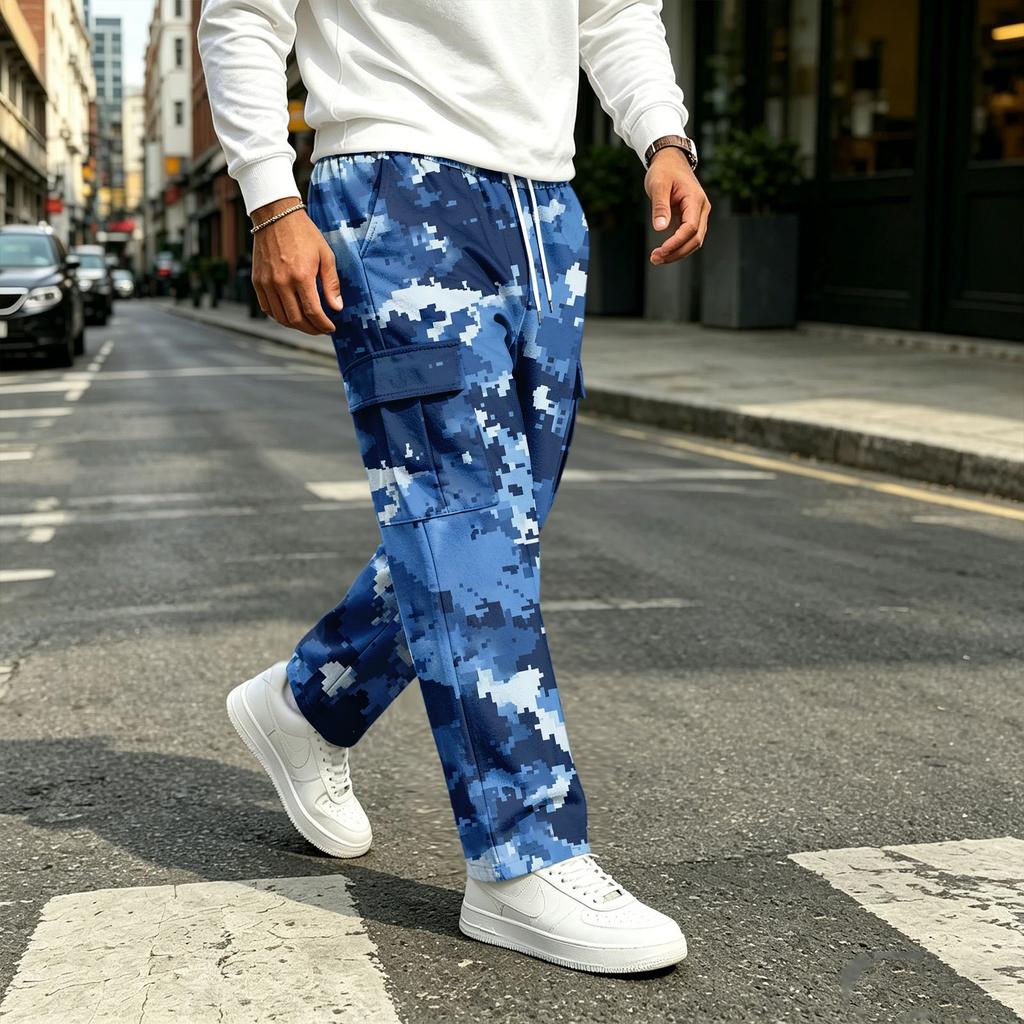 Men's Casual Straight Leg Drawstring Jogger Pants for Commute and Sports