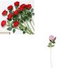 Artificial Silk Rose Flower Simulation Fake Flowers with Stem and Green for Home Wedding Party Decoration Arrangement