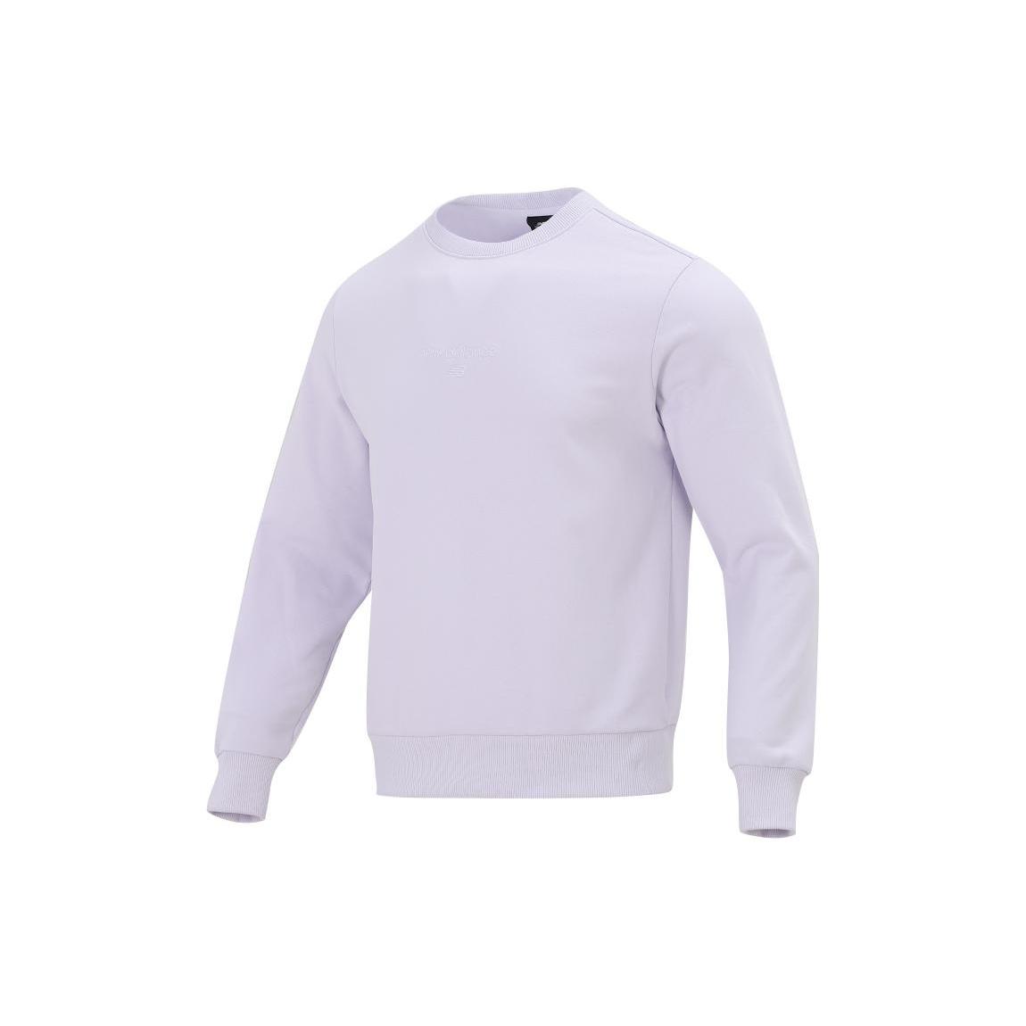 New Balance Solid Color Sports Round Neck Pullover White Men s AMT21555-LIA S