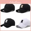 Embroidered R Letter Baseball Cap Adjustable Sun Protection Outdoor Hat Sports