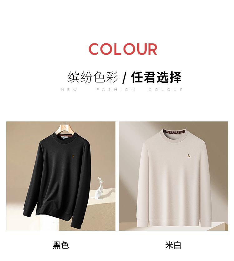 [Modal/Cashmere&Cotton] Spring Business Casual Silk Smooth Comfortable Solid Color Loose Men's Sweatshirt