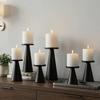 3PCS/SET Cone-shaped Nordic Golden Candle Holder Stand Scented Candles Pillar Candlestick  Festive