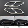 2Pcs/Sets Black / Silver Steel Exhaust Muffler Tail Pipe Trim For Mercedes Benz CLA Class C118 W118 2020-2022
