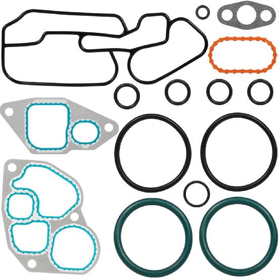Oil Cooler Mounting Gasket Kit Compatible with Navistar International 1993-1997 DT466E Engines Replace for 1823182C95 1823182C94 1823182C93