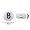 100pcs/Lot 7mm Flat Round Number Beads Acrylic Spacer Loose Bead for DIY Necklace Braclet Earrings Jewelry Making Accessories