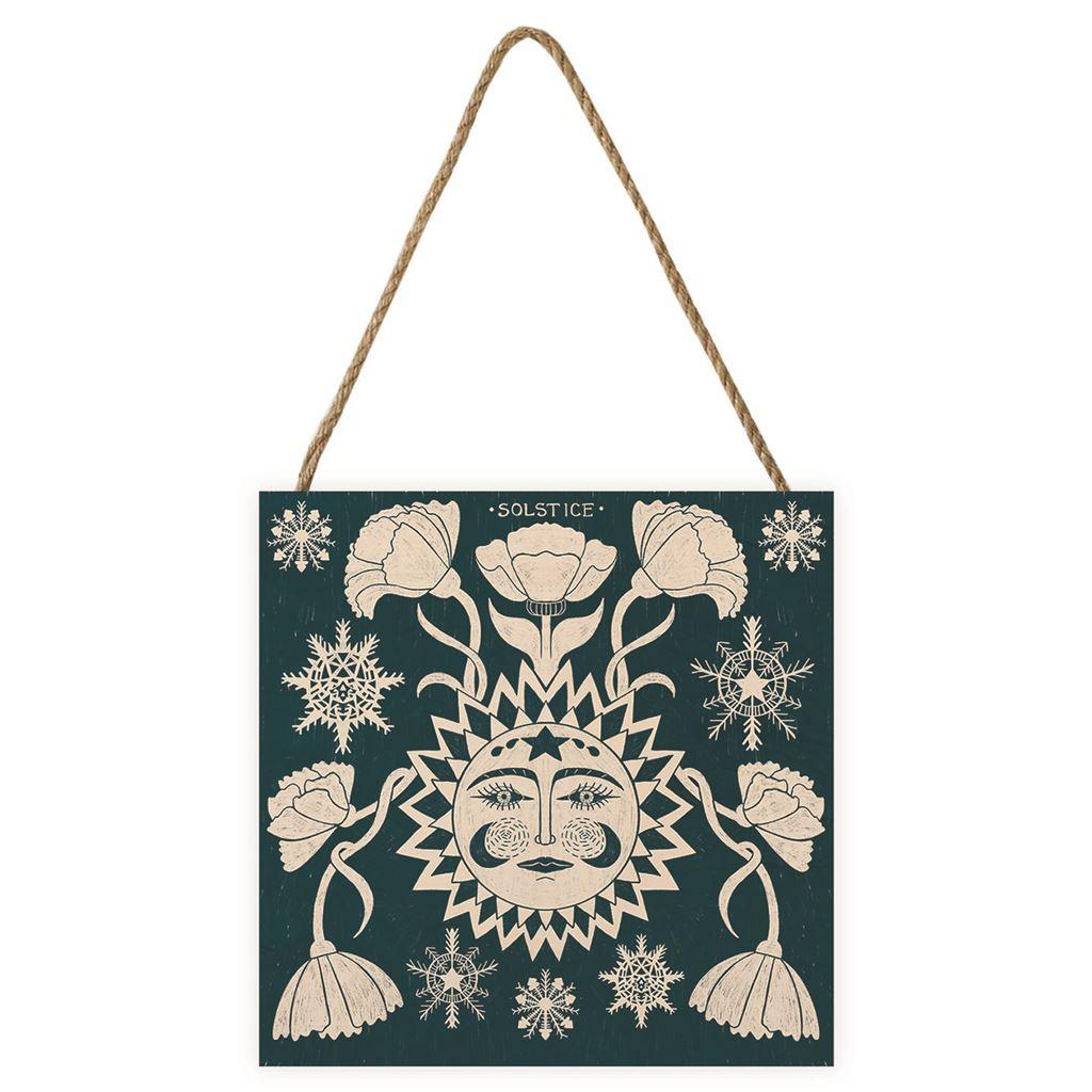 Nina Pace Winter Solstice Wooden Block