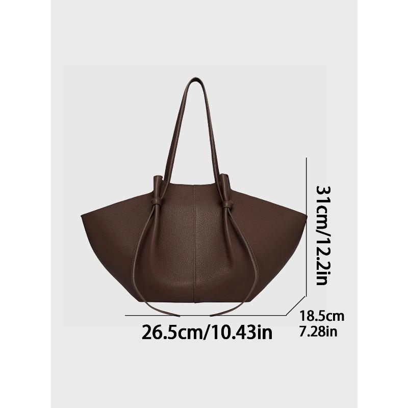 Ladies' Single-shoulder Handbag, High-end Large-capacity PU Leather Underarm Tote Bag, Wing Bag