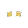 Korean Luxury Copper-Plated Zircon Square Earrings - European & American Cross-Border Piercing Studs