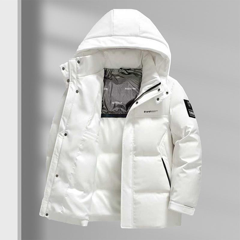 Chaqueta de plumón de pato blanco de alta capacidad de relleno para hombre, invierno 2025