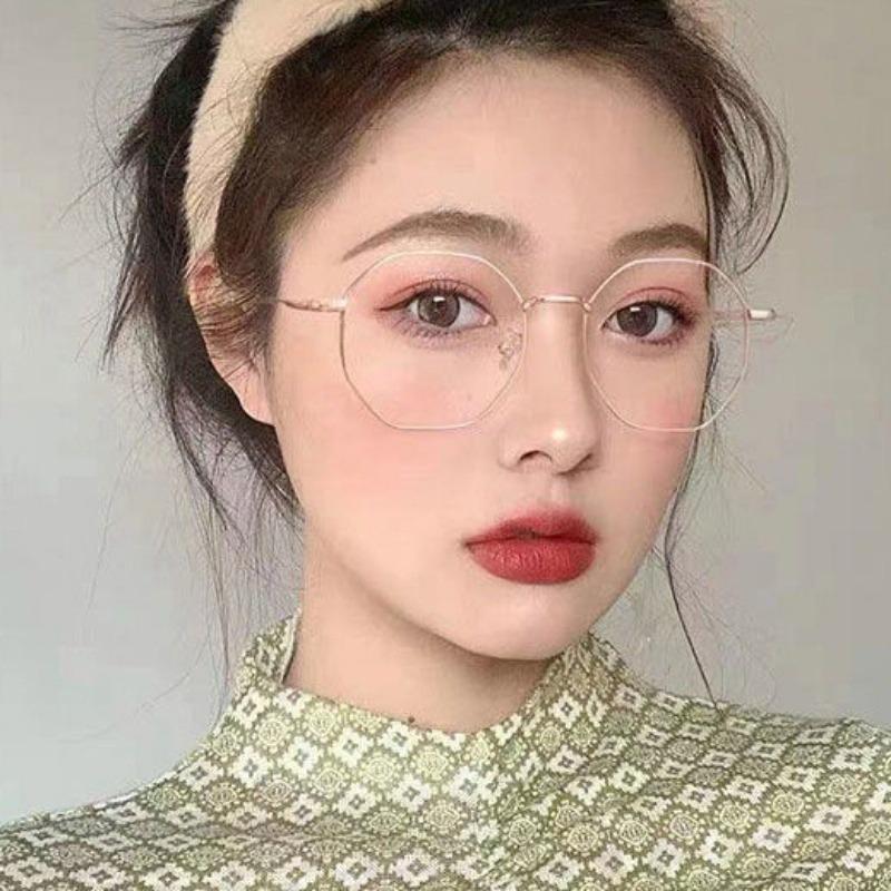 Korean Fashion Style Polygonal Anti Blue Glasses Eyeglasses for Men/Women Anti Radiation Glasses