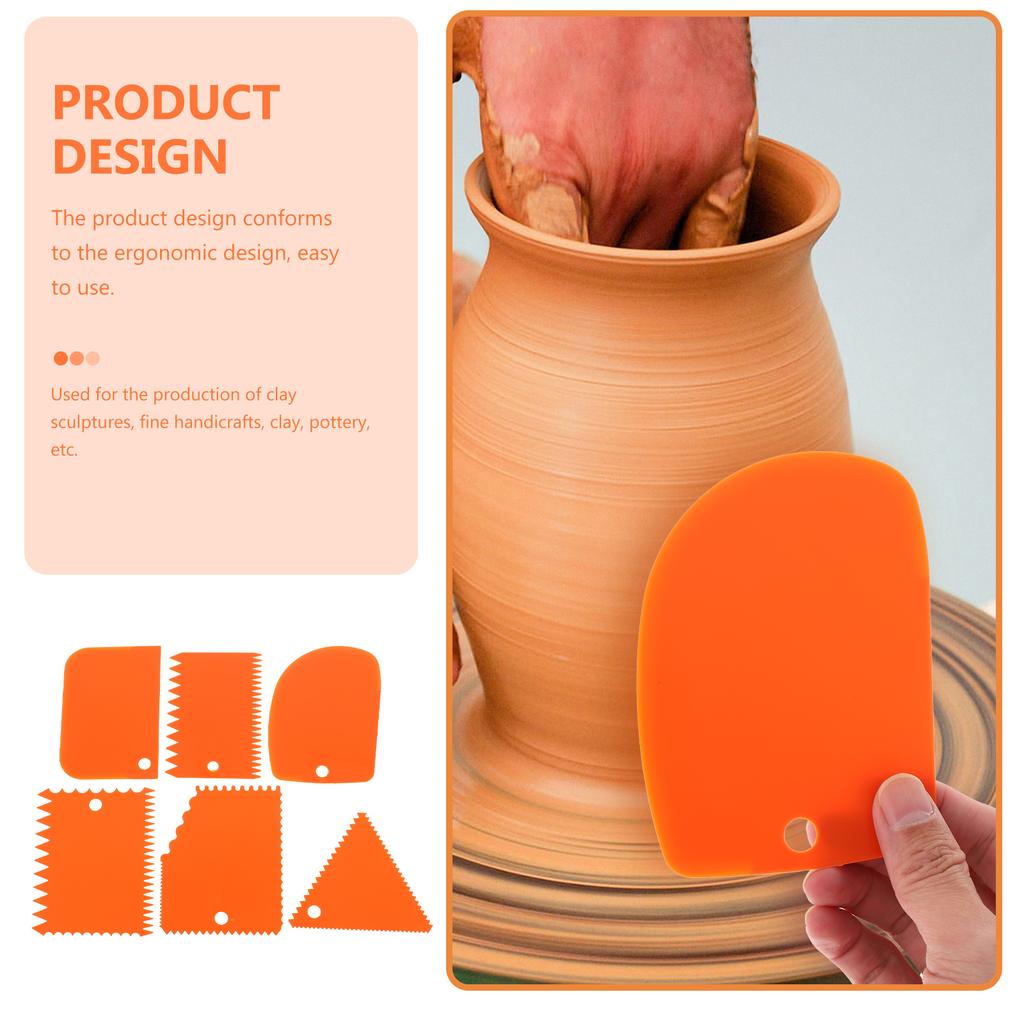 6 Pcs Ceramic Spatula Pottery Sculpture Scraper Clay Modeling Tool Sculpting Face Indoor