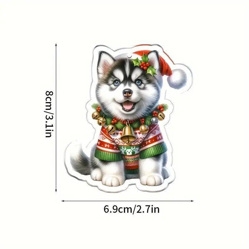 

Flower Acrylic Bright Dog Car Decoration Cute Rearview Mirror Hanging Pendant 5